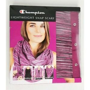 Champion Magenta Heather Lightweight Snap Scarf